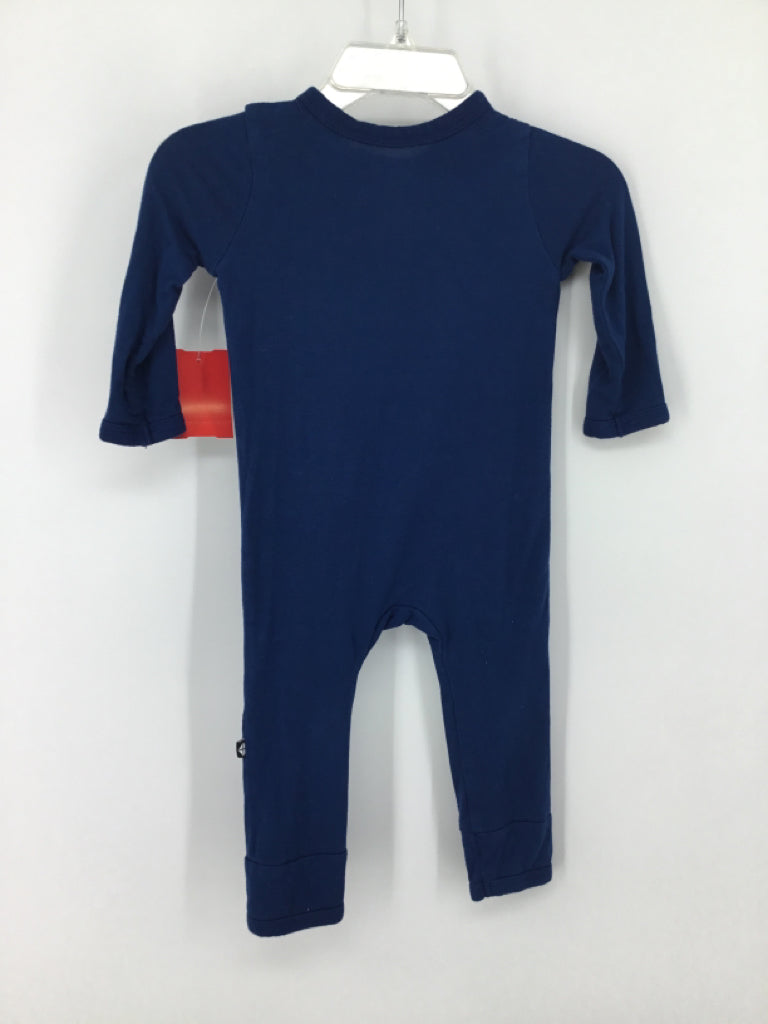 Kyte Child Size 3-6 Months Blue Solid Pajamas - boys