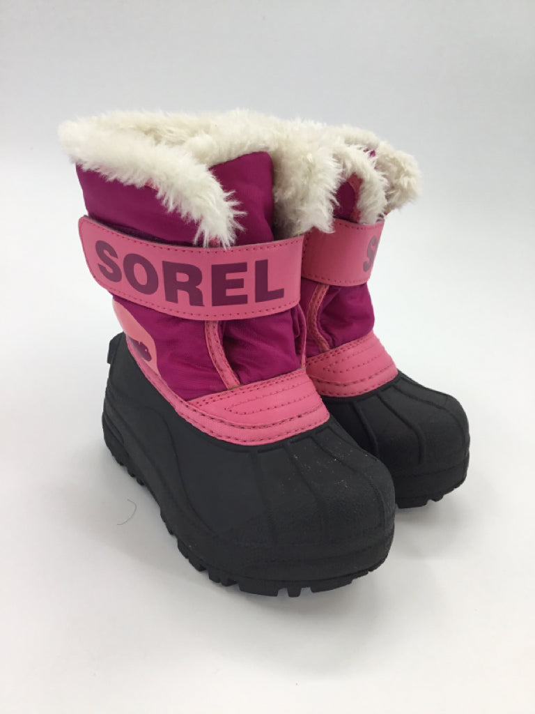 Sorel Child Size 7 Toddler Pink Rain/Snow Boots