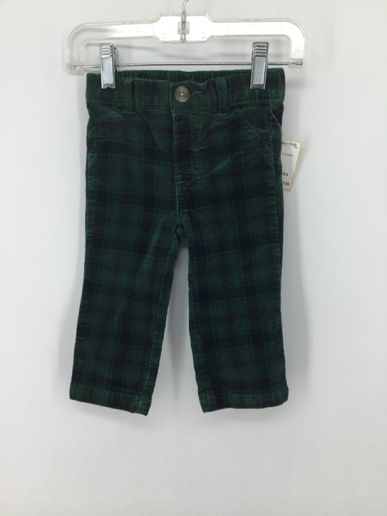 Cat & Jack Child Size 12 Months Green Plaid Pants - boys