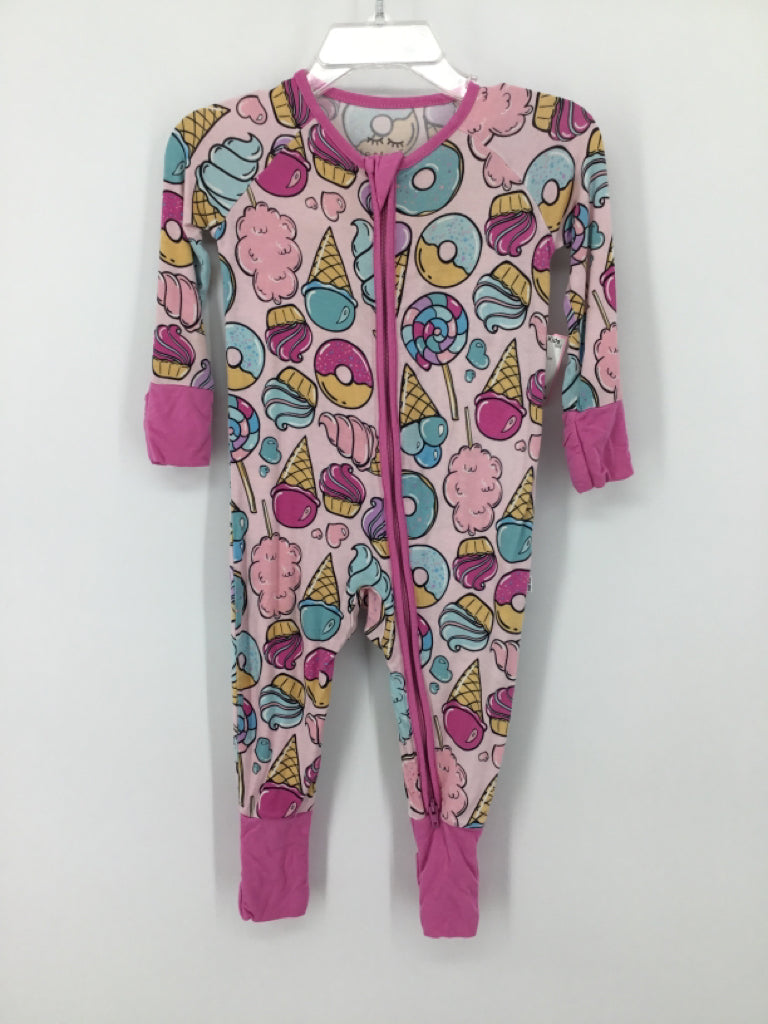 Little Sleepies Child Size 3-6 Months Pink Pajamas - girls