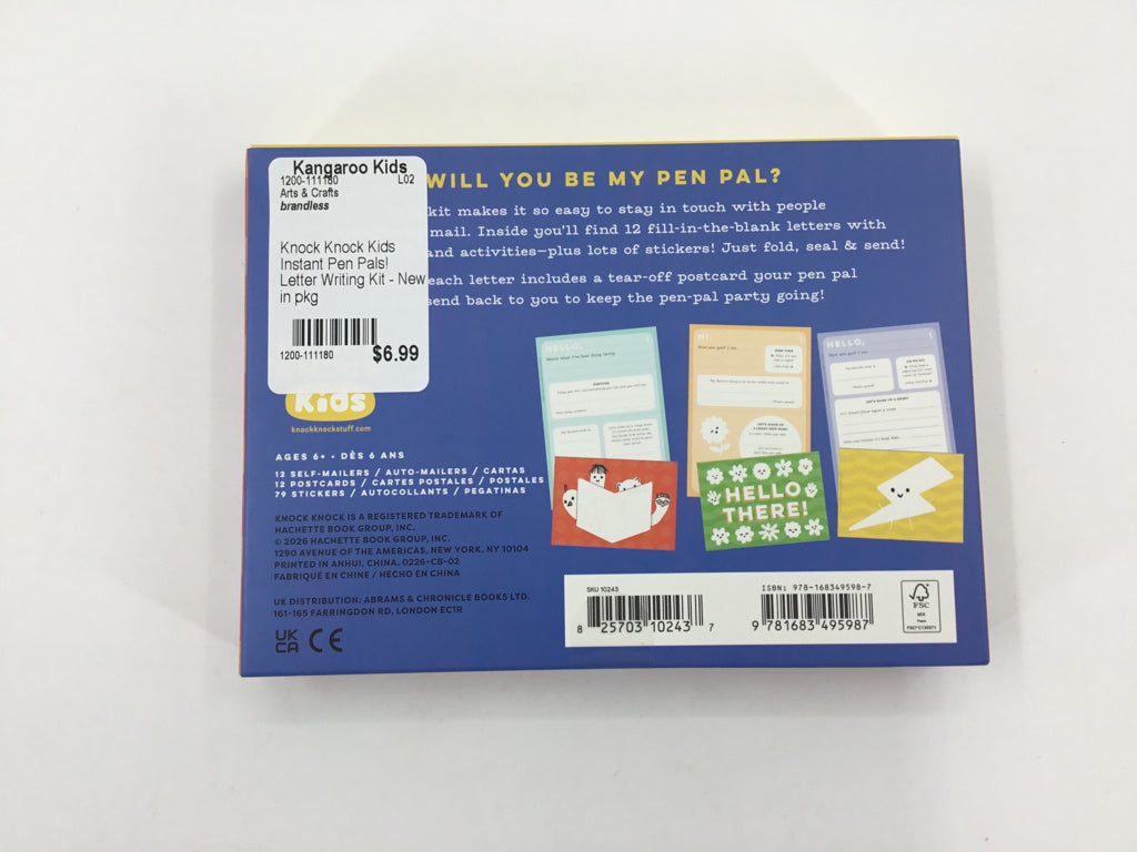 Knock Knock Kids Instant Pen Pals! Letter Writing Kit
