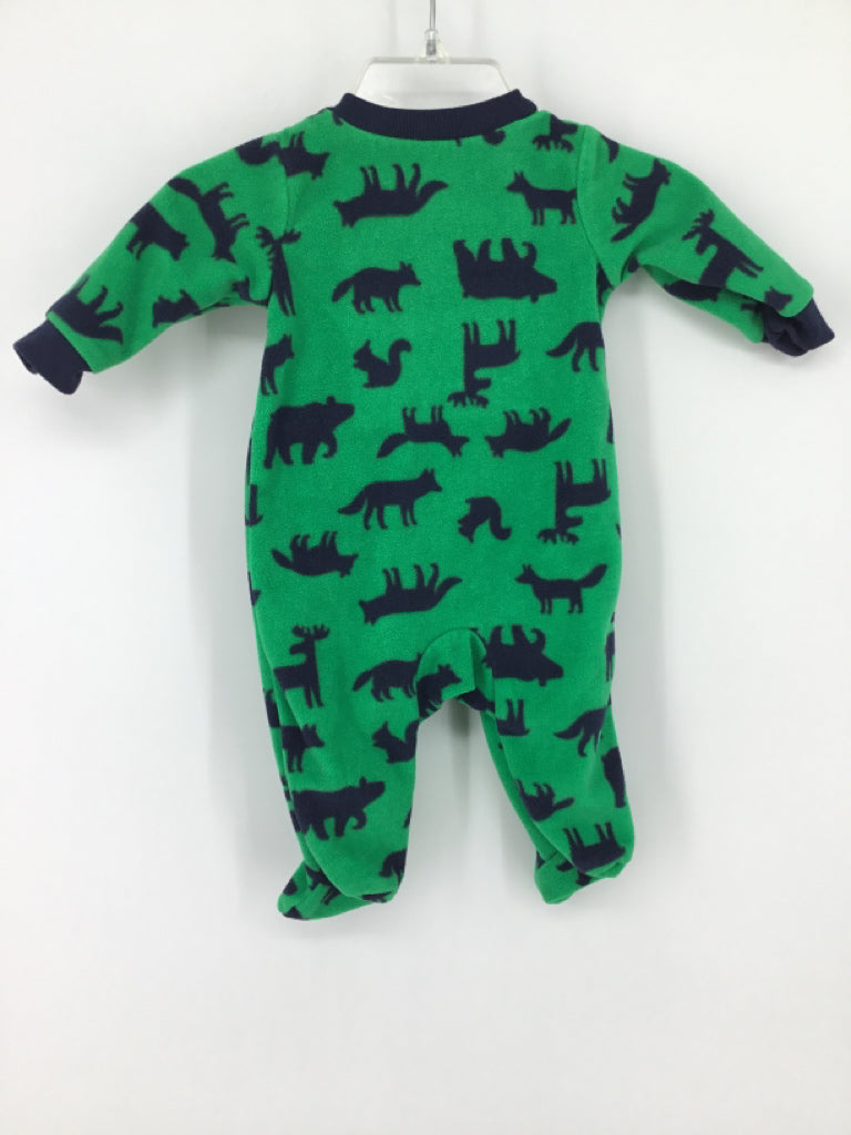 Carter's Child Size Newborn Green Sleepers