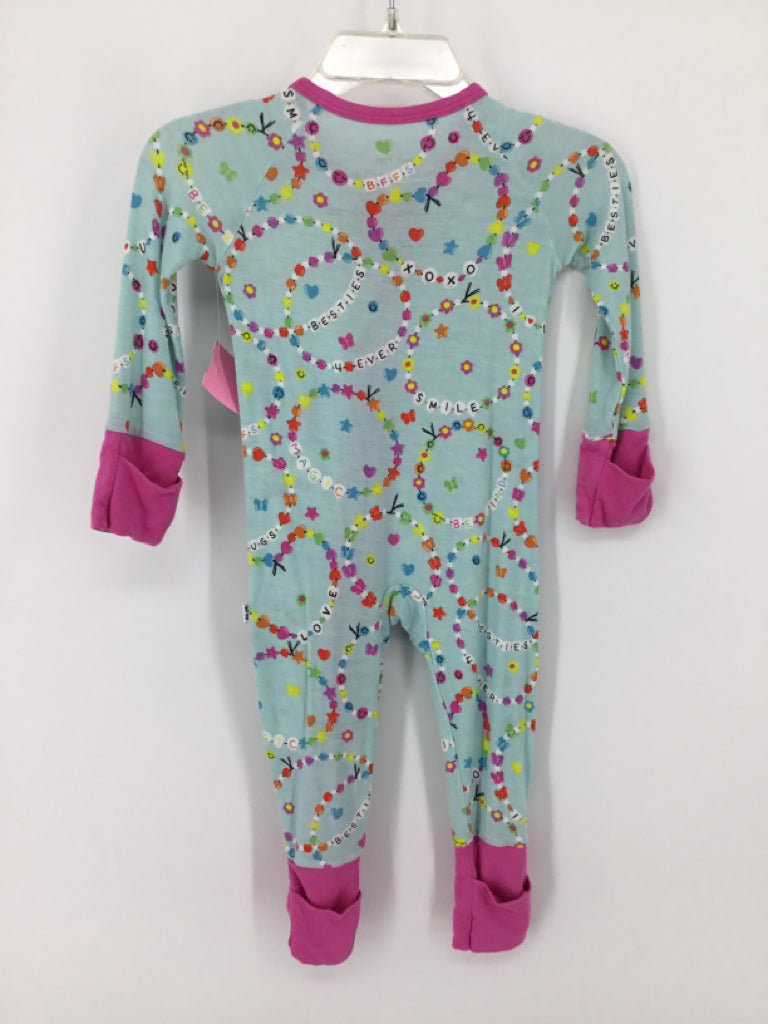 Little Sleepies Child Size 0-3 Months Blue Pajamas - girls