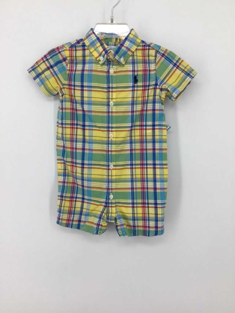 Ralph Lauren Child Size 6 Months Multi-Color Plaid Outfit - boys