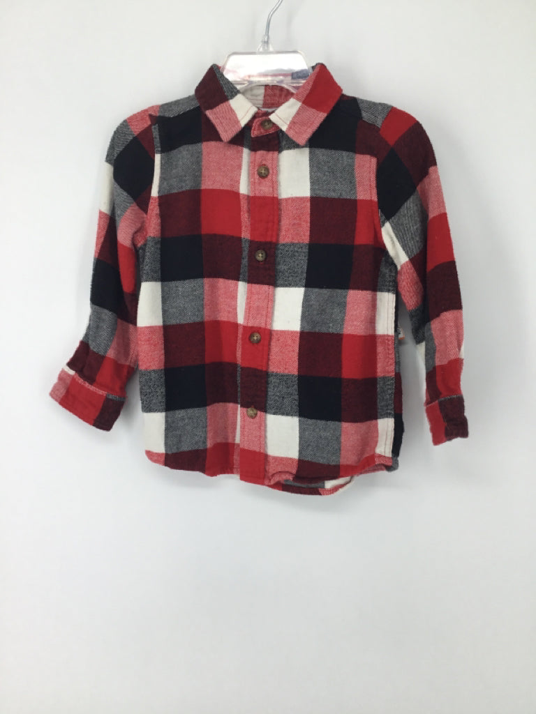 jumping beans Child Size 24 Months Red Plaid Shirt - boys