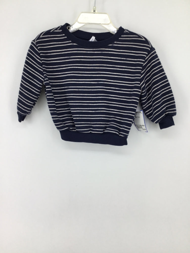 Old Navy Child Size 6-12 Months Navy Stripe Sweatshirt - boys