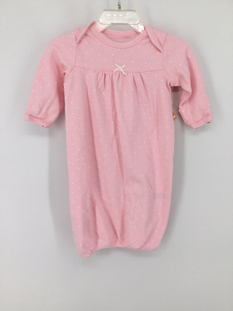 Little Me Child Size 0-3 Months Pink Sleepers