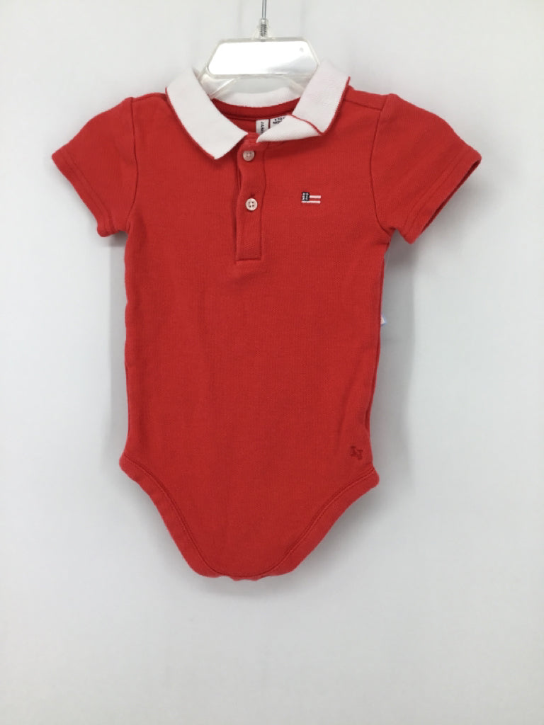Janie and Jack Child Size 6-12 Months Red Onesie