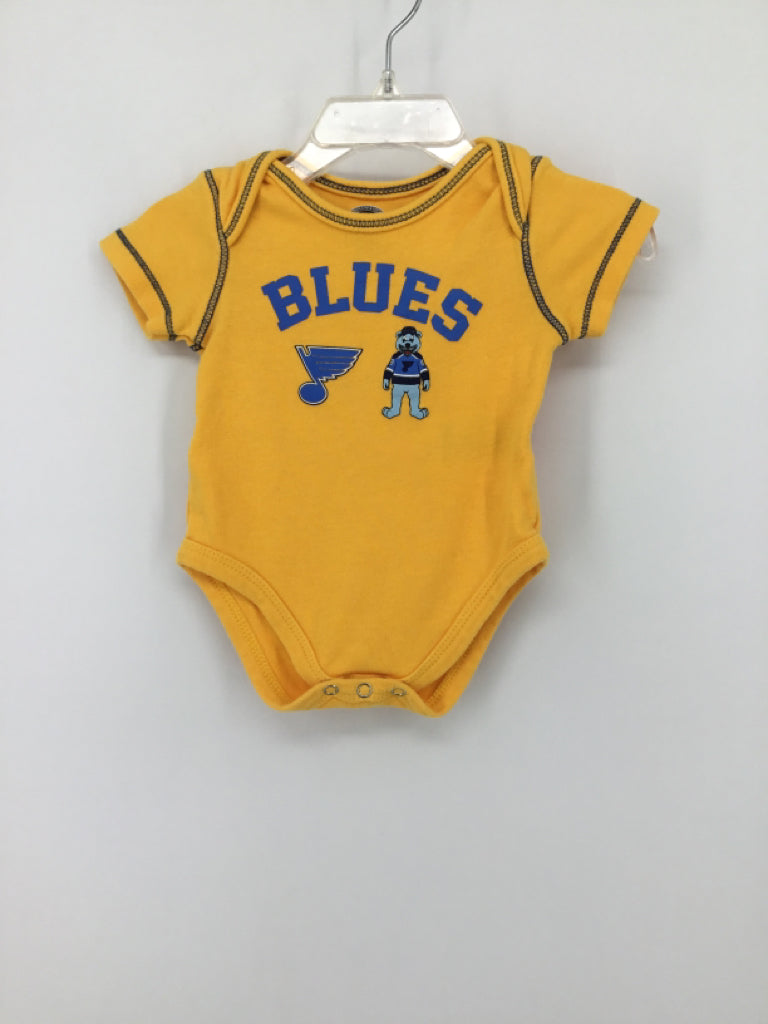 NHL Child Size 0-3 Months Yellow Onesie
