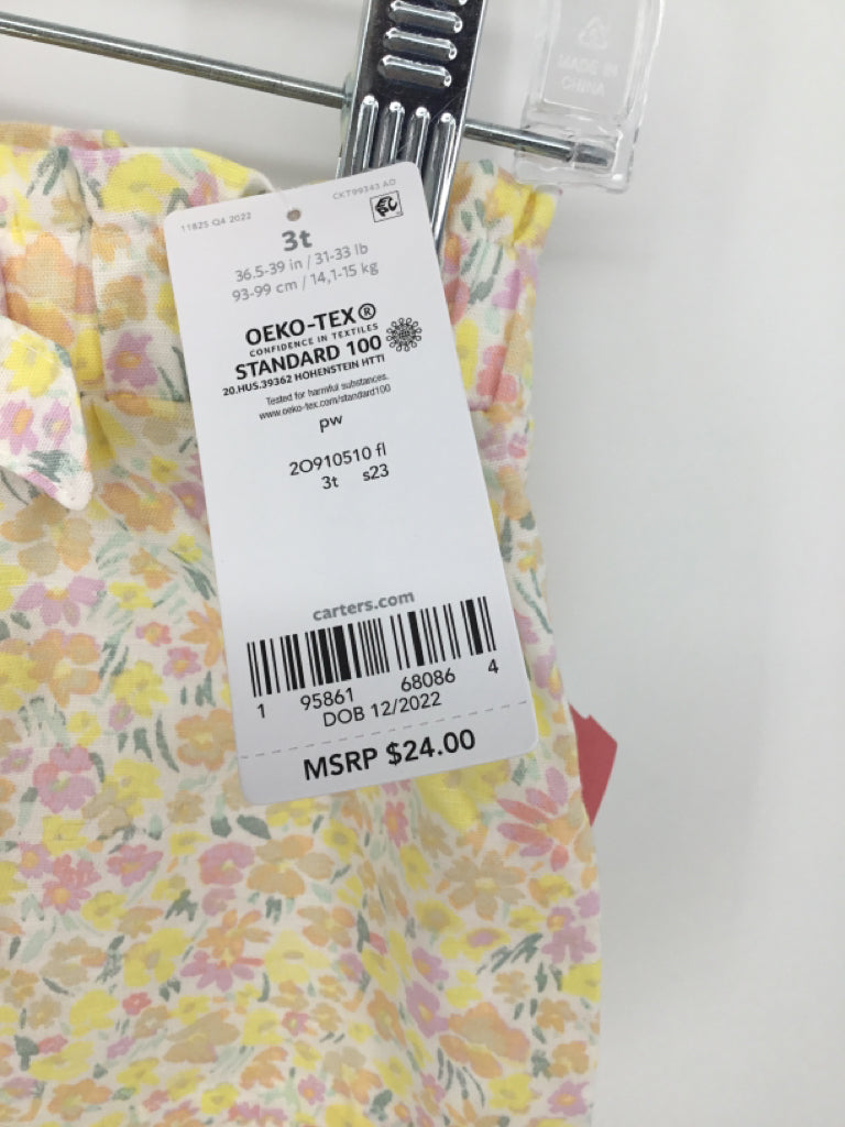 Carter's Child Size 3 Yellow Shorts - girls