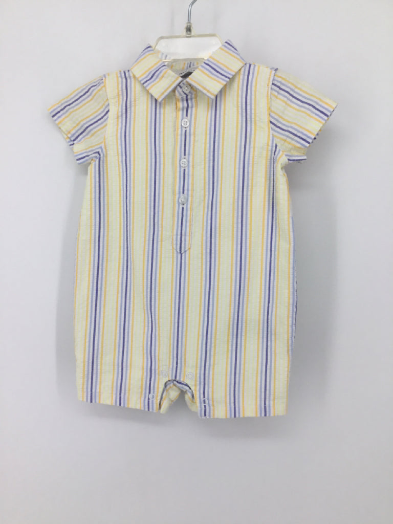 Janie and Jack Child Size 3-6 Months Yellow Stripe Outfit - boys