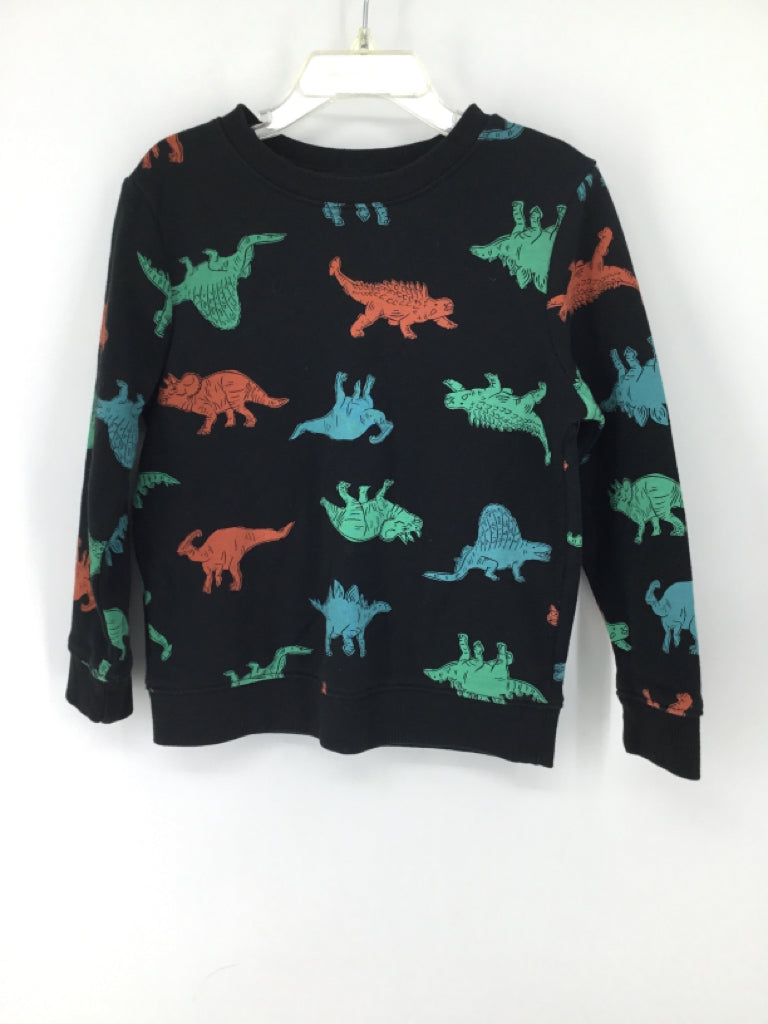 Cat & Jack Child Size 5 Black Dinosaur Sweatshirt - boys