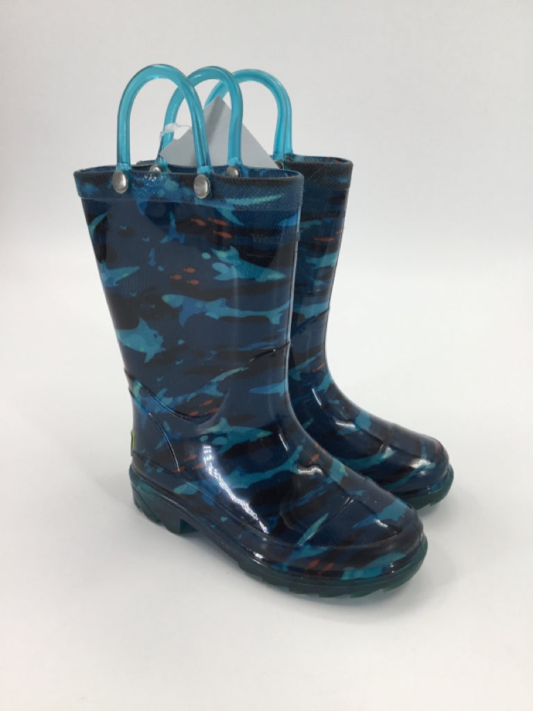 Western Chief Child Size 8 Toddler Blue Rain/Snow Boots