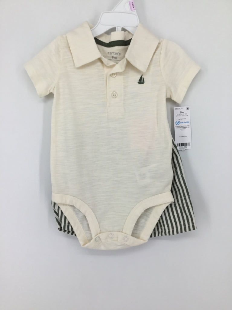 Carter's Child Size 9 Months Cream Solid Outfit - boys