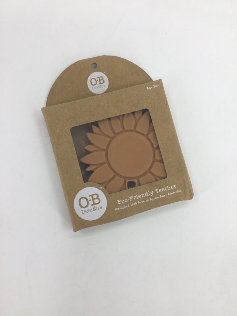 OB Designs Orange Silicone Sunflower Teether