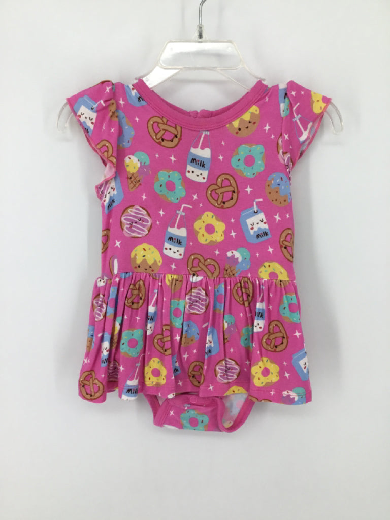 Bambino Bud Child Size 6-12 Months Pink Sleepers