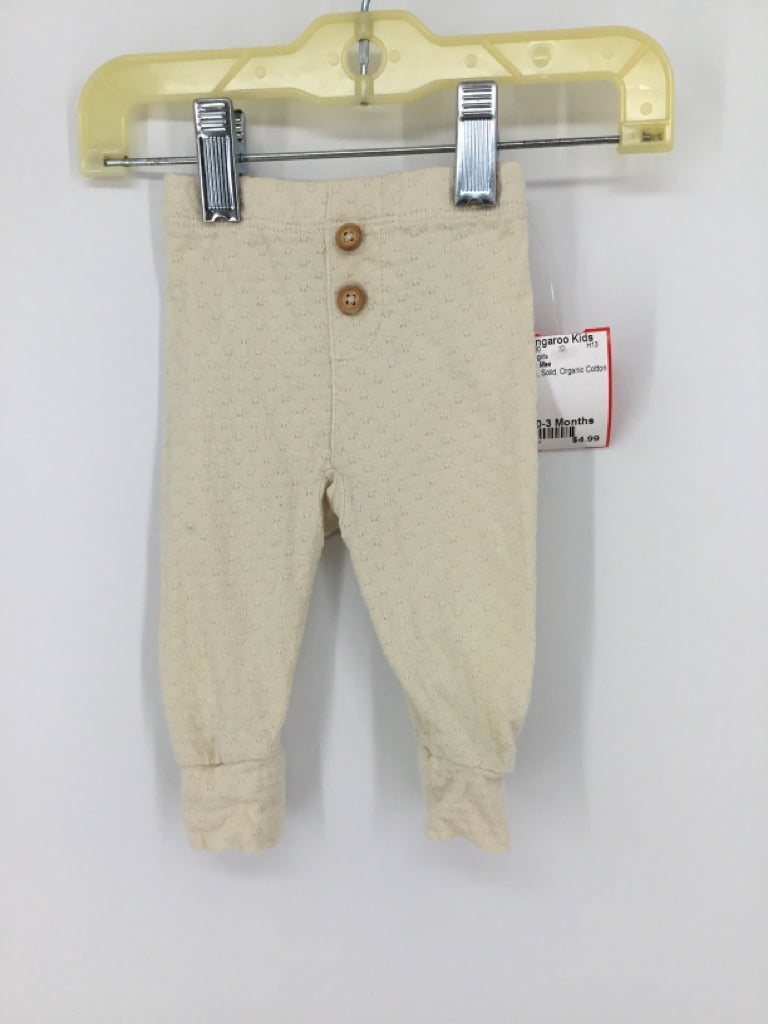 Quincy Mae Child Size 0-3 Months Cream Pants - girls
