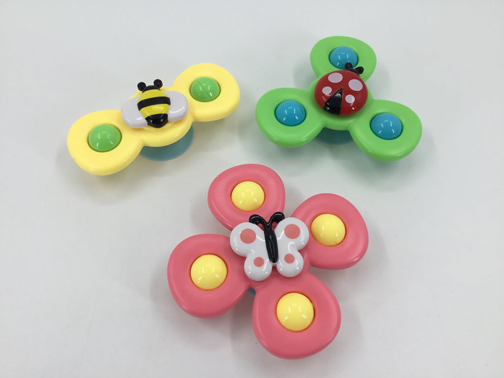 Suction Cup Spinner Toys - 3 pcs