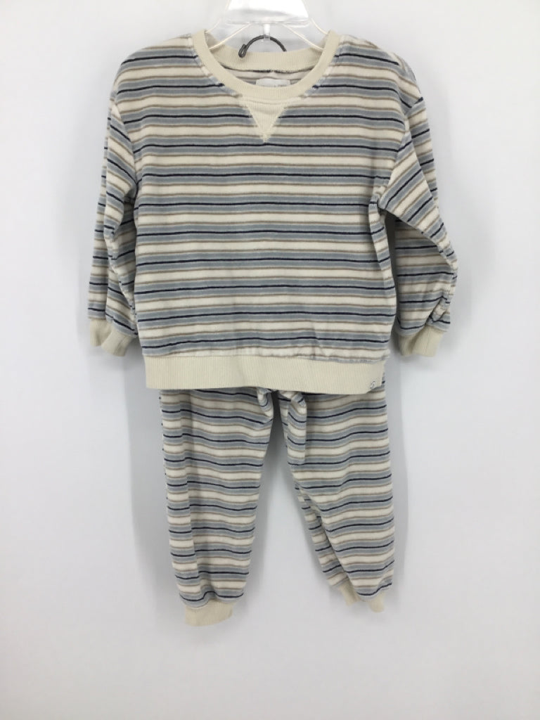 Little Planet Child Size 3 Blue Stripe Outfit - boys