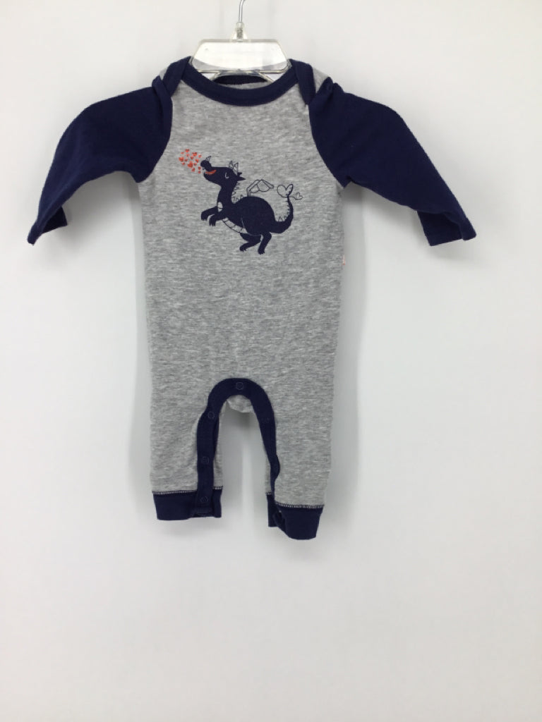 Cat & Jack Child Size Newborn Navy screen printed Outfit - boys