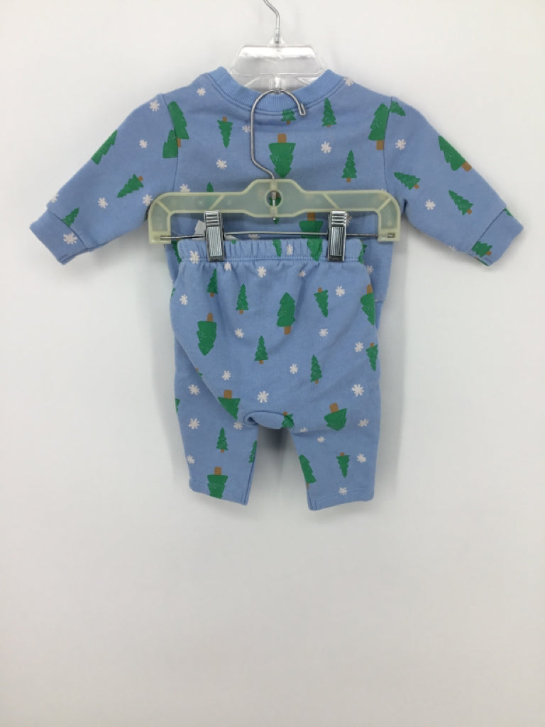 Old Navy Child Size 0-3 Months Blue Christmas Outfit
