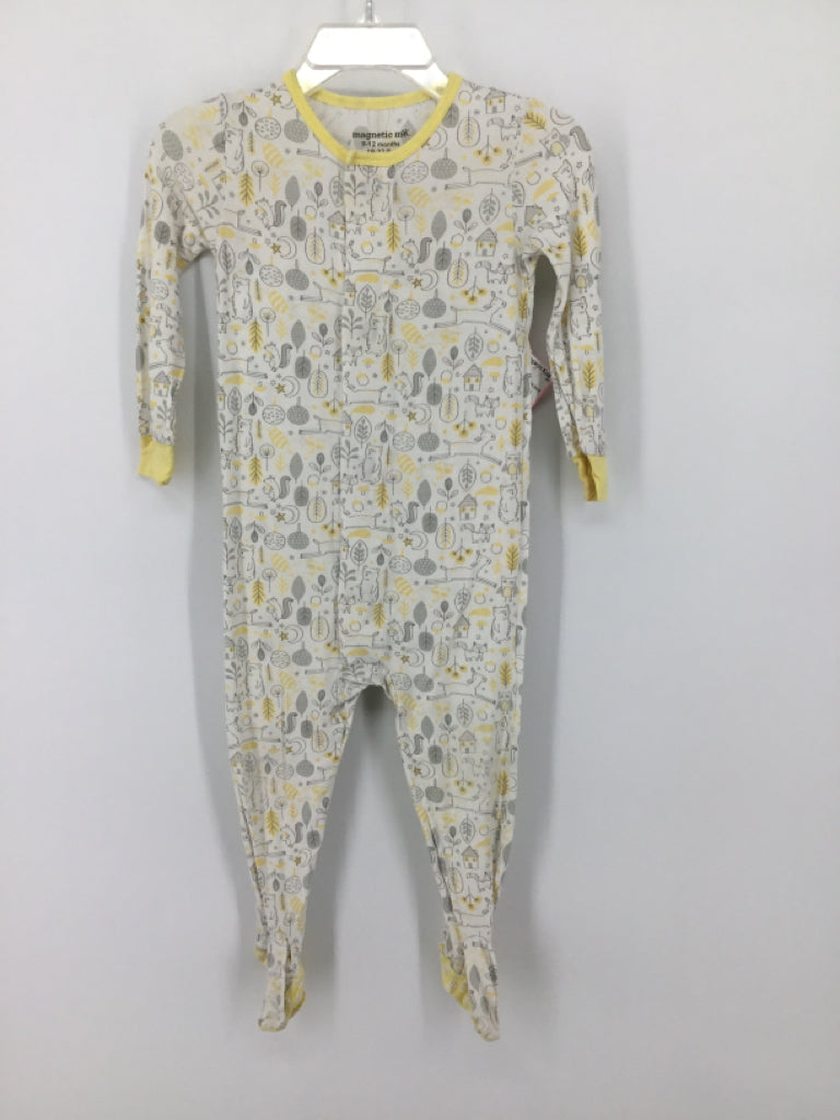 Magnetic Me Child Size 9-12 Months Yellow Sleepers