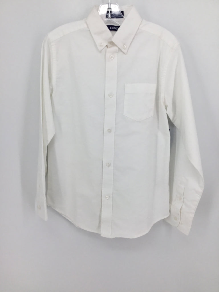 Izod Child Size 12 White Solid Shirt - boys