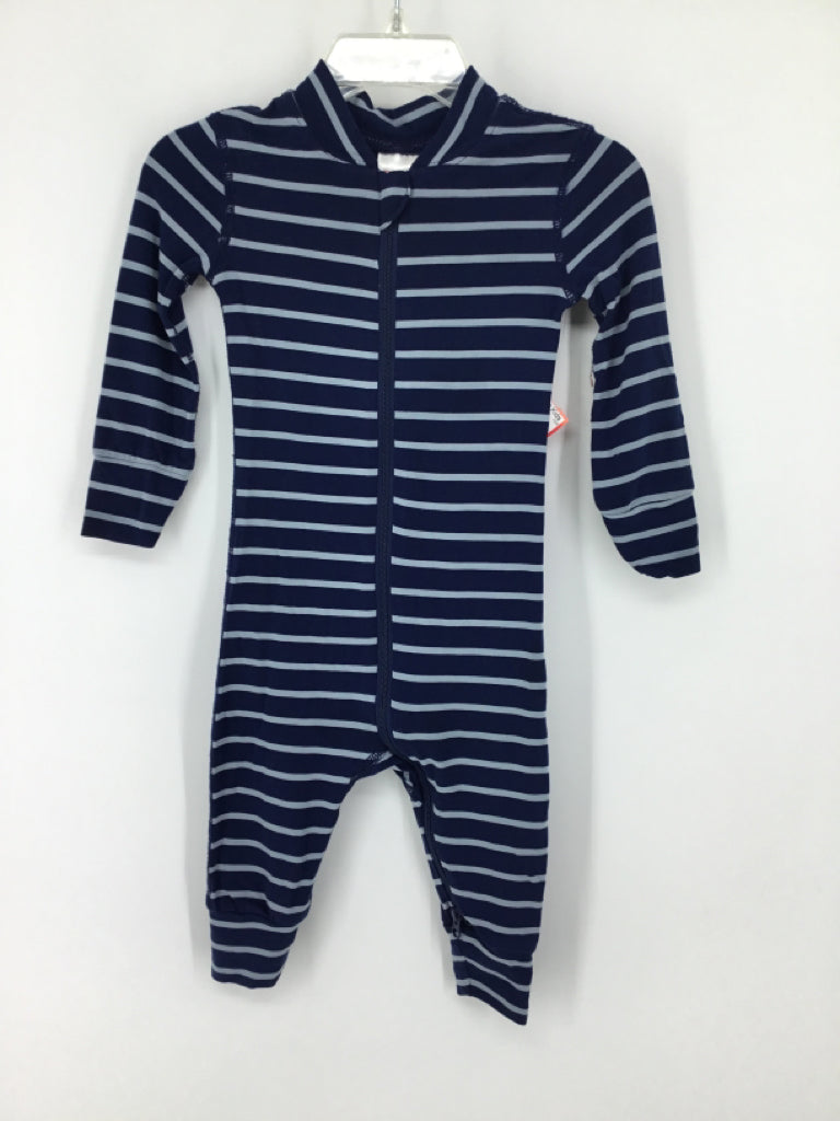 Hanna Andersson Child Size 6-12 Months Blue Stripe Pajamas - boys