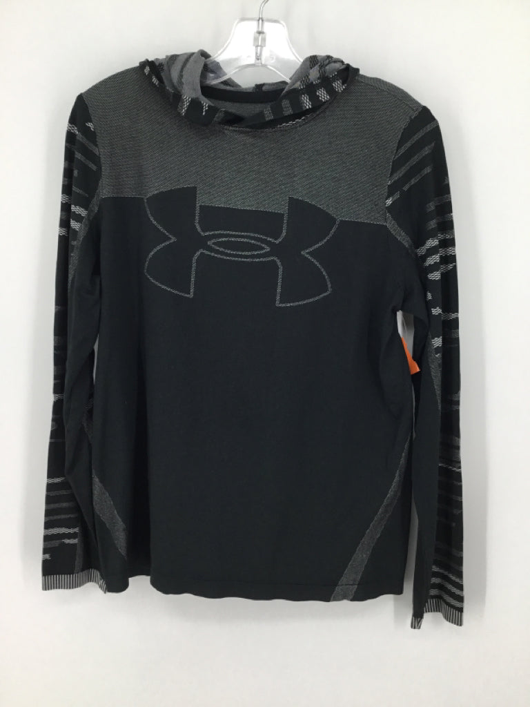 Under Armour Child Size 10 Black screen printed Shirt - boys