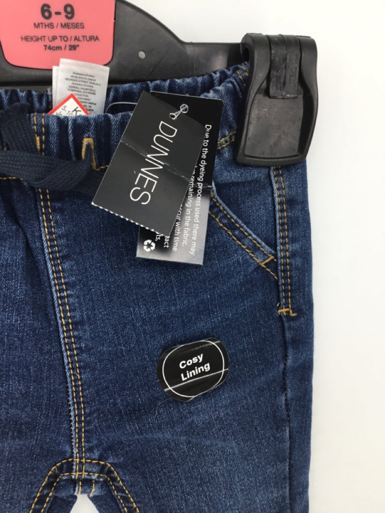 Dunnes Stores Child Size 6-9 Months Blue Solid Jeans - boys