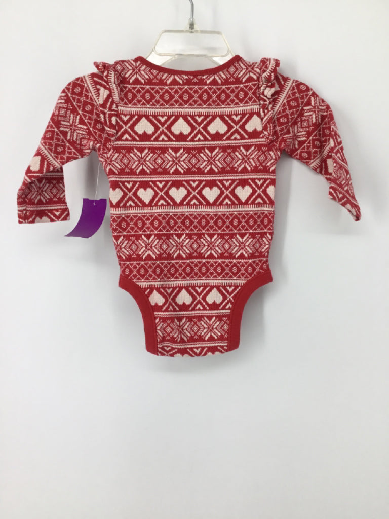 Old Navy Child Size 3-6 Months Red Onesie