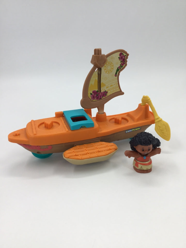 Fisher Price Little People Disney Princess Moana & Maui's Canoe Playset