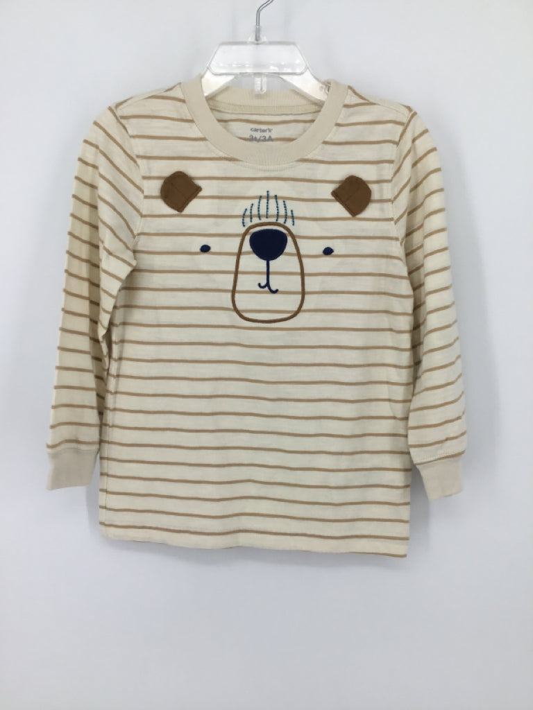 Carter's Child Size 3 Tan Stripe T-shirt - boys