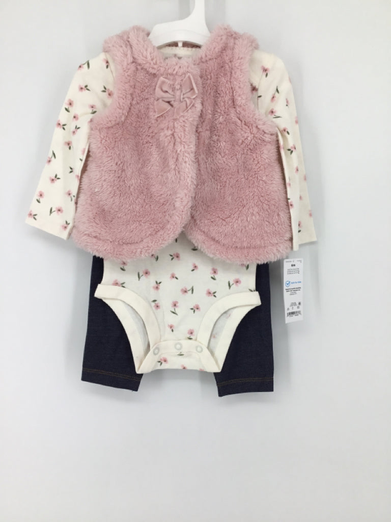 Just One You Made by Carters Child Size 6 Months Pink Outfit - girls