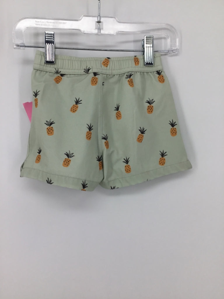 Rylee & Cru Child Size 12-18 Months Green Print Swimwear - boys