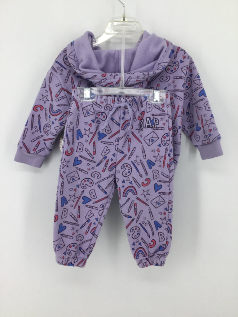 Baby Gap Child Size 12-18 Months Purple Outfit - girls
