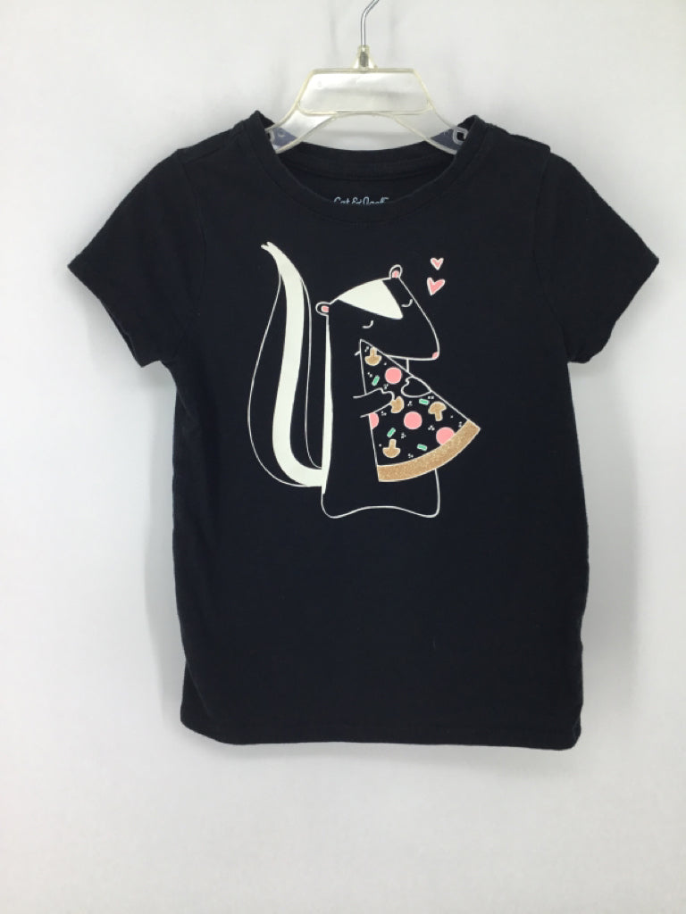 Cat & Jack Child Size 4 Black T-shirt - girls