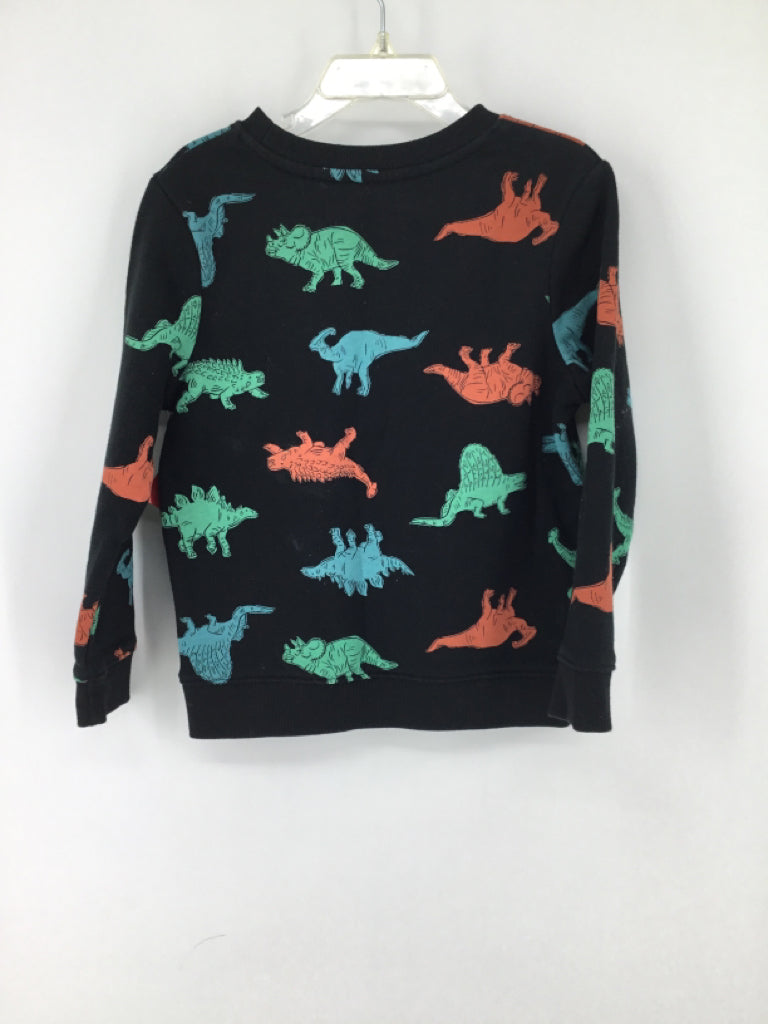 Cat & Jack Child Size 5 Black Dinosaur Sweatshirt - boys