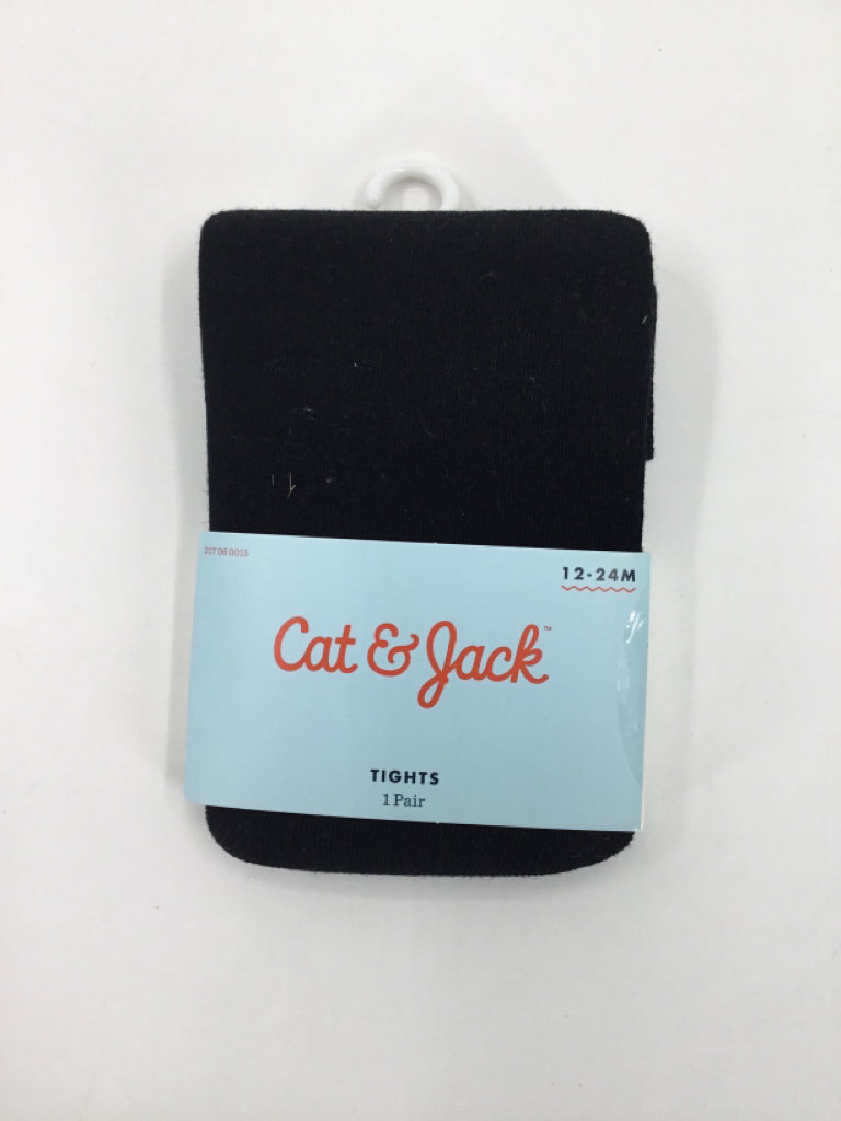 Cat & Jack Black Tights - 1 pair - 12-24 months
