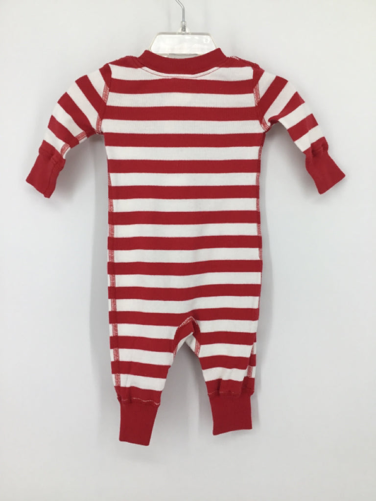 Hanna Andersson Child Size 0-3 Months Red Stripe Pajamas - boys