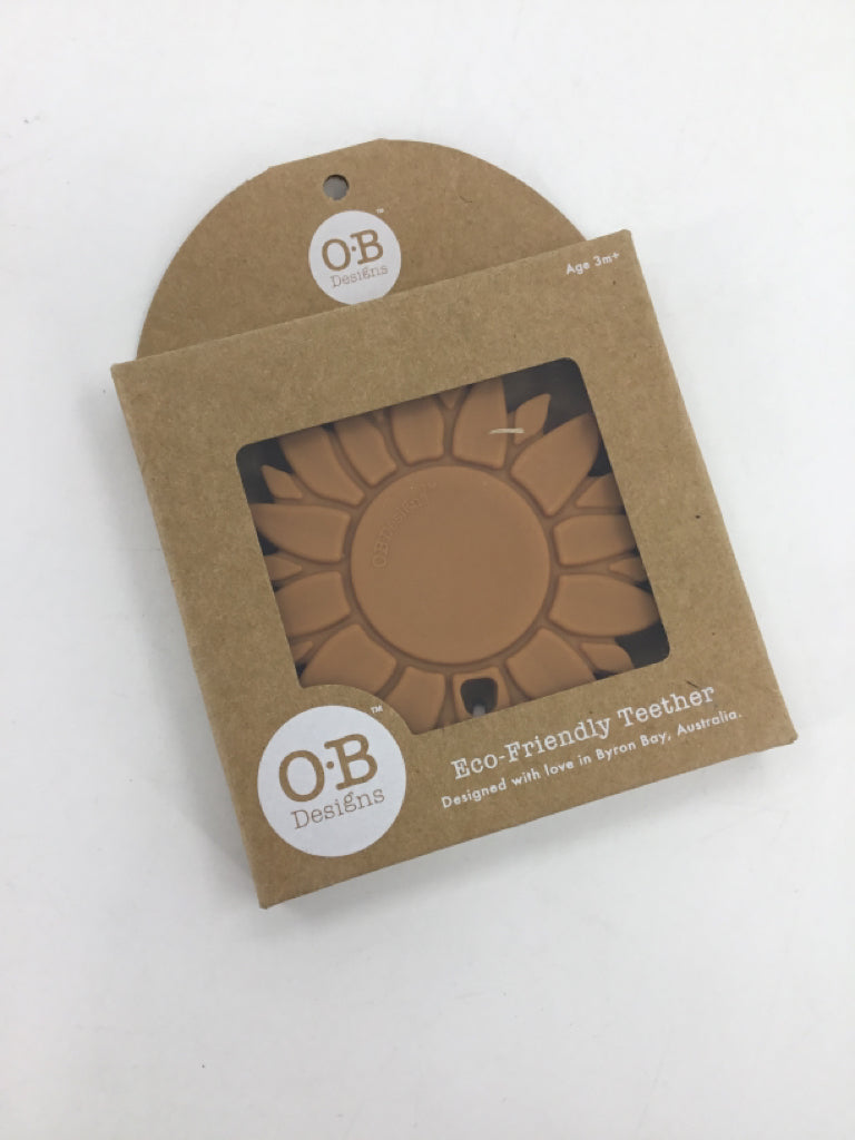 OB Designs Orange Silicone Sunflower Teether