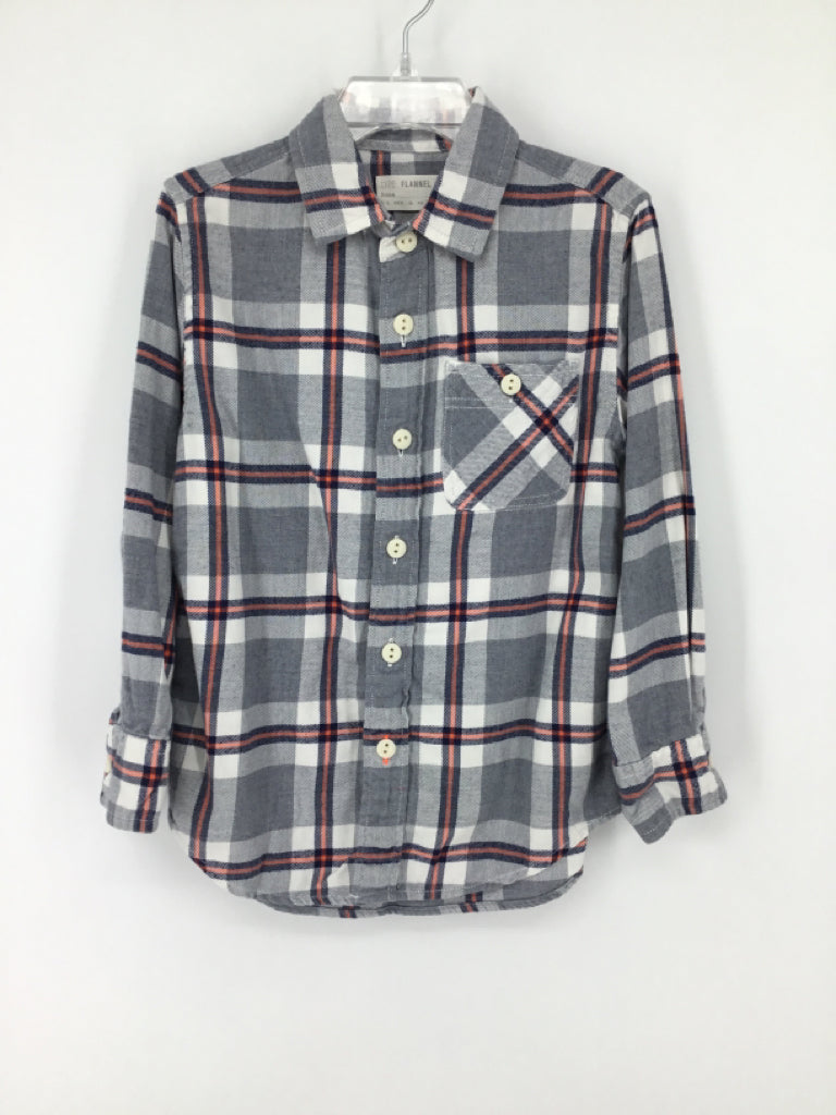 Crewcuts Child Size 4 Gray Plaid Shirt - boys