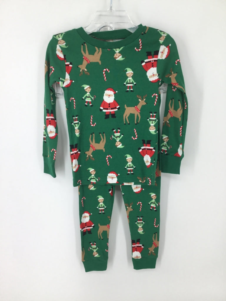 Just One You Made by Carters Child Size 2 Green Christmas Pajamas