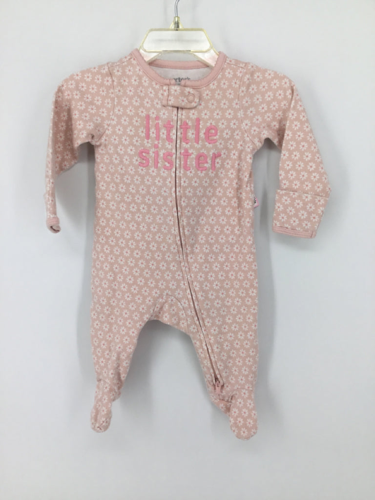 Just One You Made by Carters Child Size 3 Months Pink Sleepers
