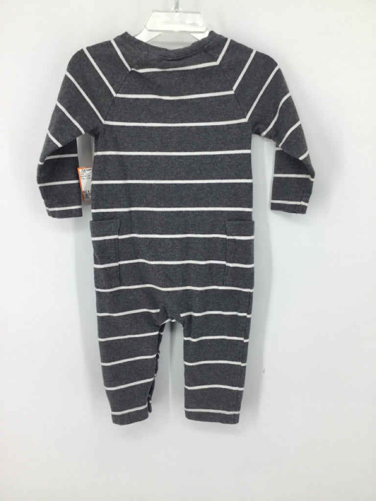 Ever & Ever Child Size 9 Months Gray Stripe Outfit - boys