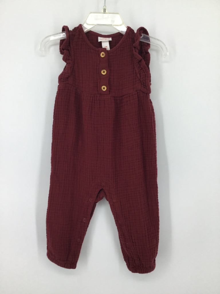 Cat & Jack Child Size 12 Months Burgundy Outfit - girls