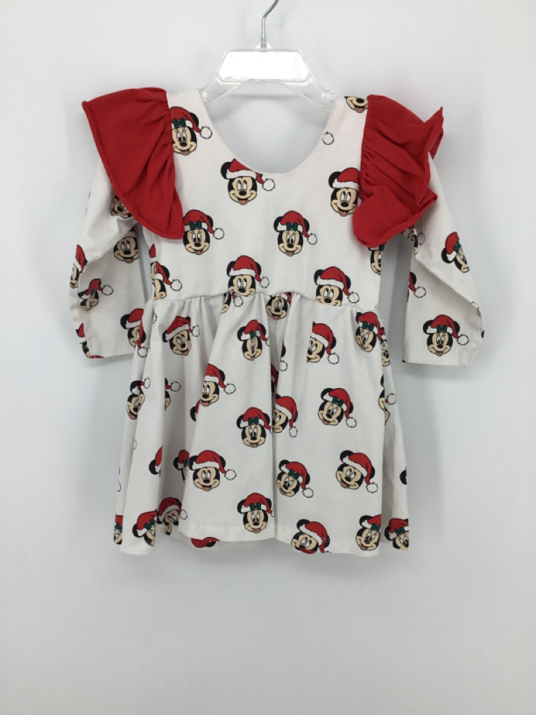 Monica + Andy + Disney Child Size 2 Red Christmas Dress