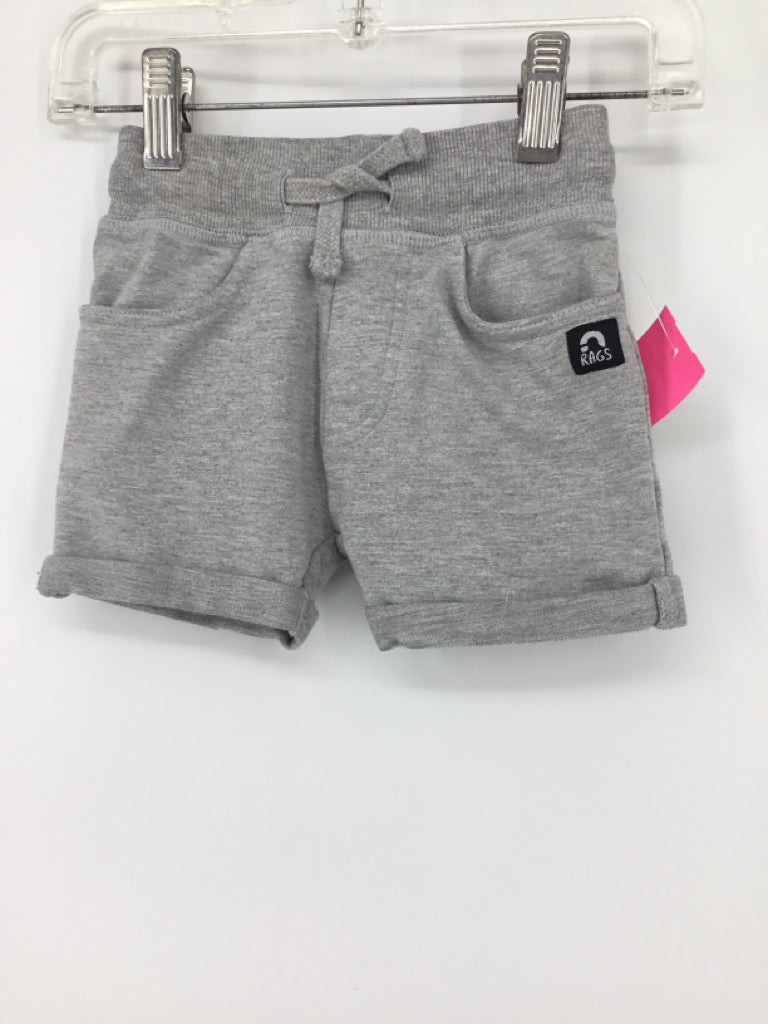 Rags Child Size 2 Gray Solid Shorts - boys