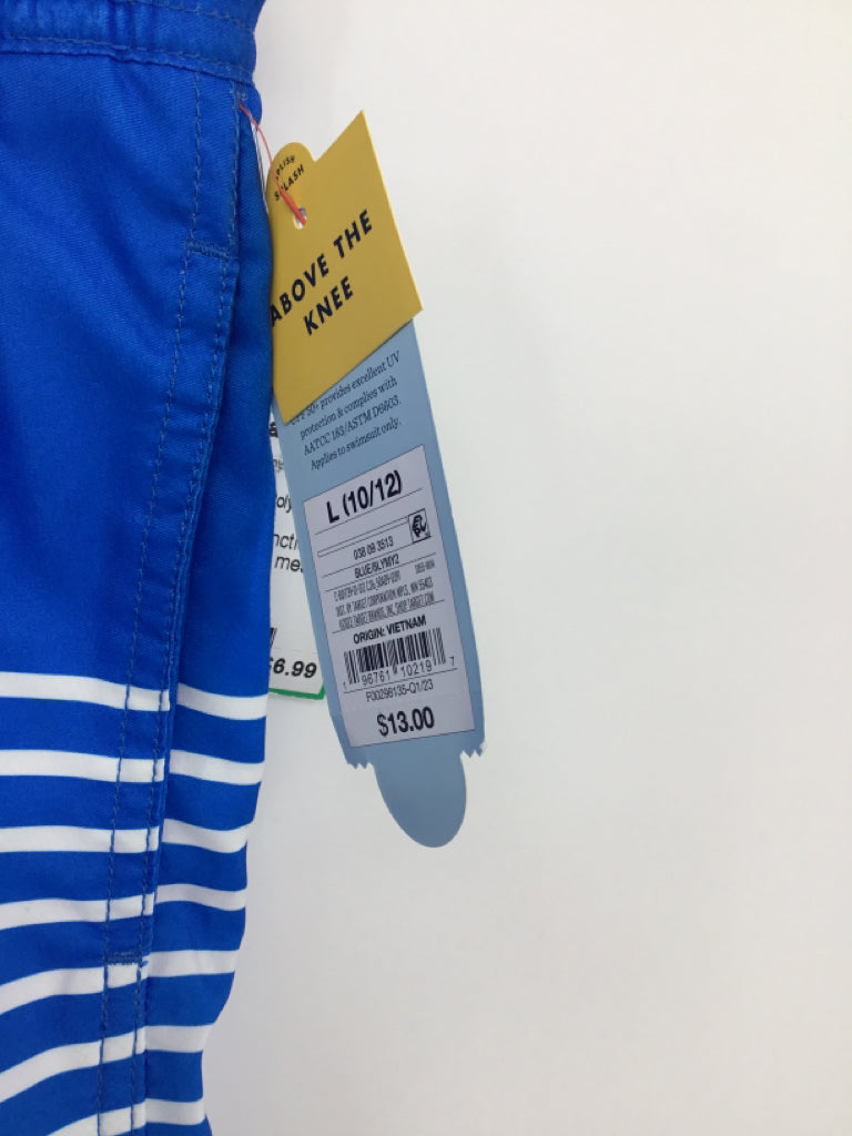 Cat & Jack Child Size 10 Blue Stripe Swimwear - boys