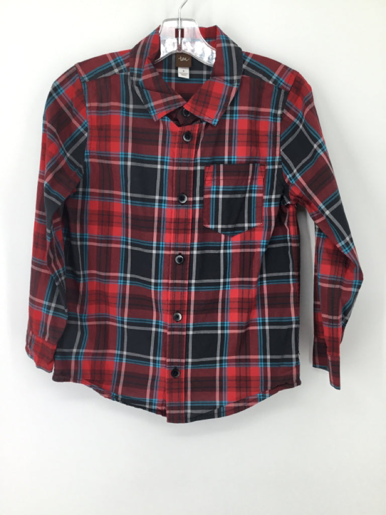 Tea Child Size 8 Red Plaid Shirt - boys